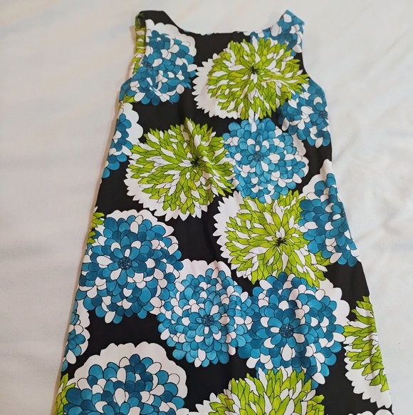 dressbarn Dresses & Skirts - dressbarn Black Mini Dress with Blue and Green Floral Design